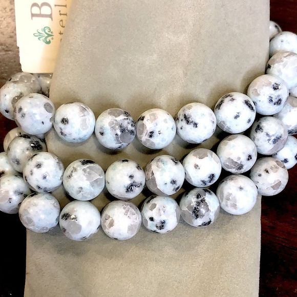 BARSE Sesame Jasper Hand Finished Bead Bracelets Set of...